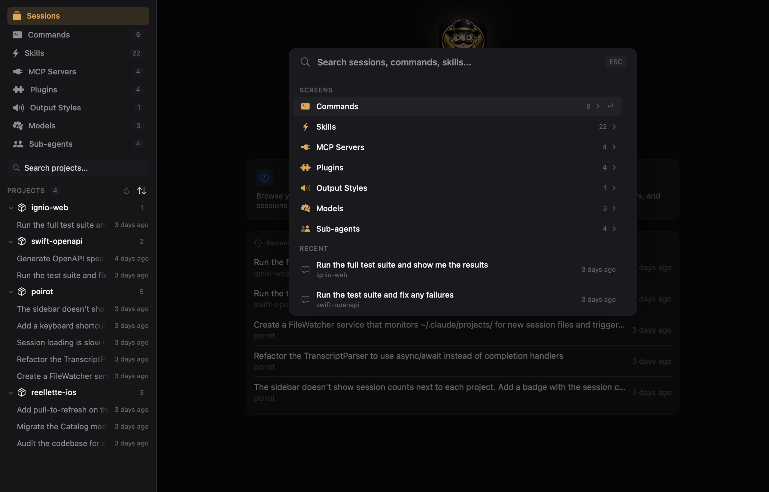 Poirot universal search